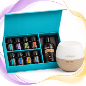 doTERRA AromaTouch Diffused регистрационен комплект с етерични масла и Petal дифузер