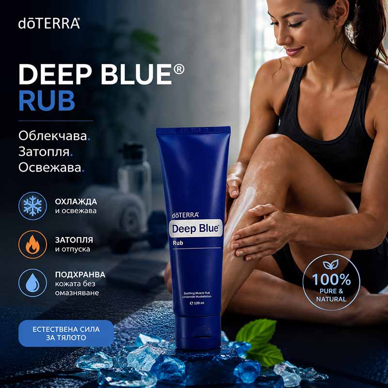 Deep Blue Rub doTERRA крем за мускули и стави с охлаждащ и затоплящ ефект