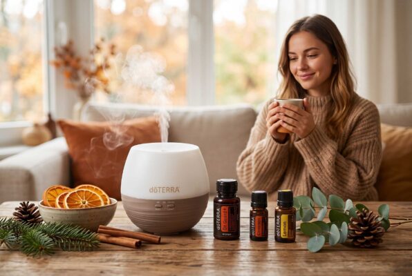 Етерични масла за имунитет doTERRA On Guard, Lemon и Cinnamon с дифузер Petal у дома